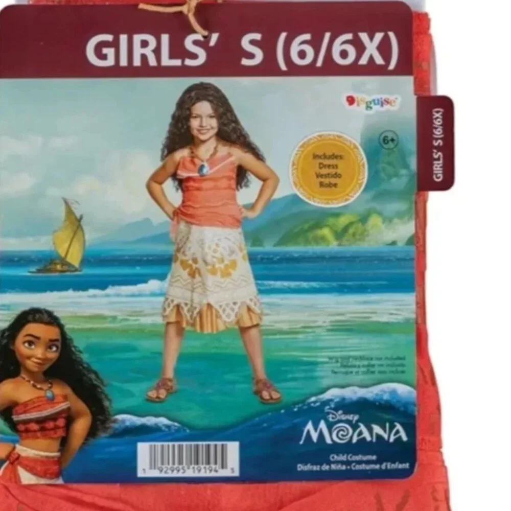 DISNEY Moana Classic Halloween Costume GIRLS SIZE XS 4-5 NEW - Picture 9 of 9